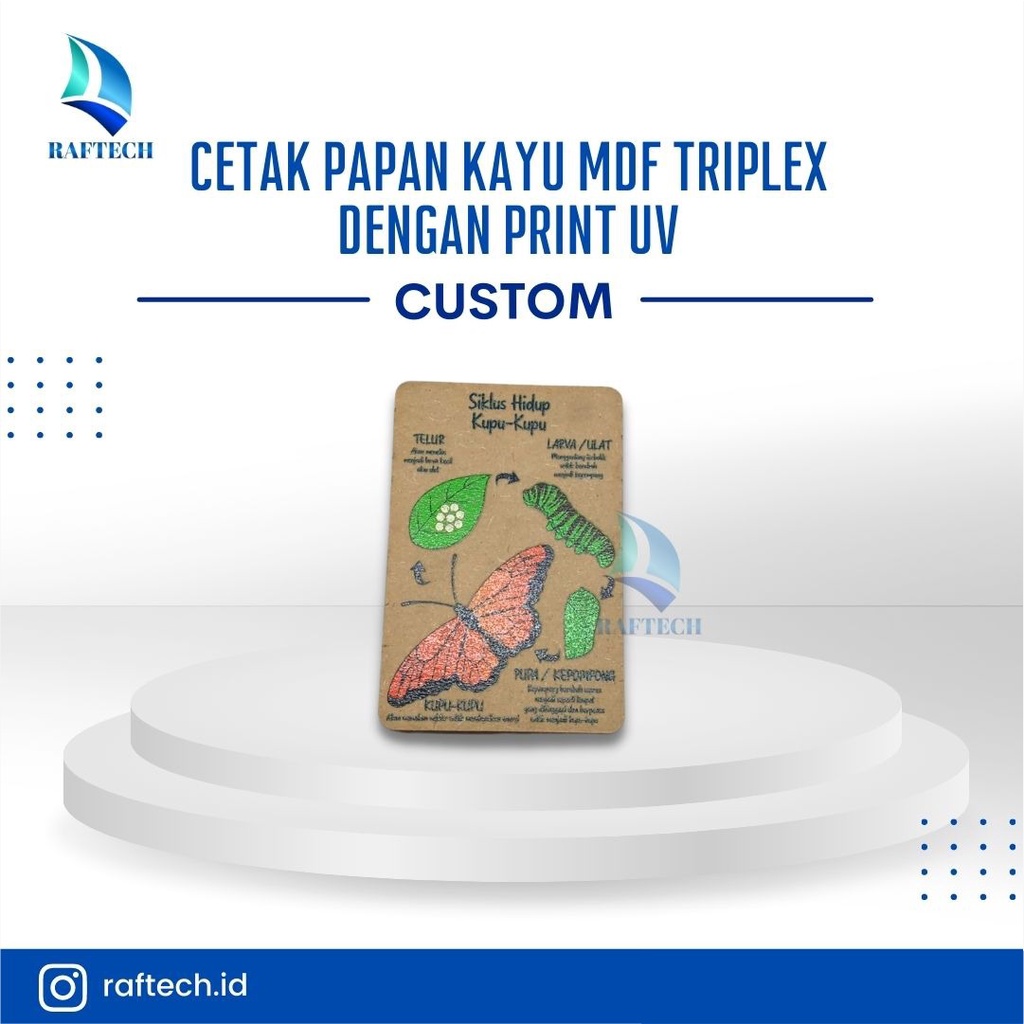 Jasa Print UV Flatbed Cetak Papan Kayu MDF Triplek Multiplex Custom