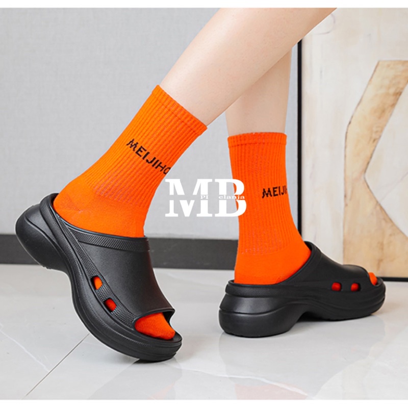 SANDAL SLOP KOKOP WEDGES JELLY IMPORT PREMIUM FUJI