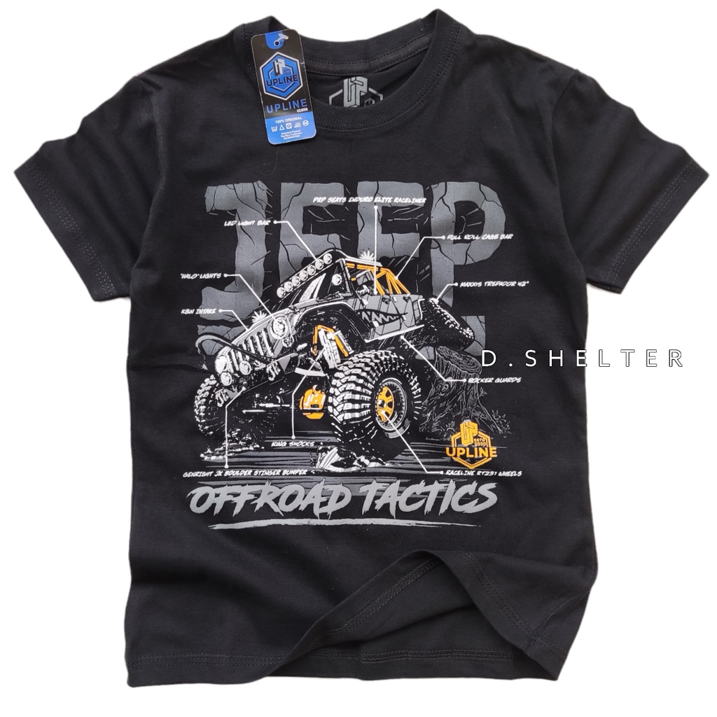 KAOS DISTRO ANAK UPLINE HITAM OFFROAD/DSHELTER