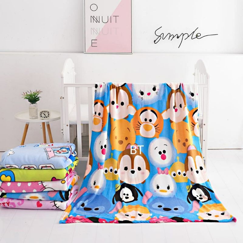 D&amp;Z Selimut Baby Karakter Bulu Soft Panel ukuran 190x140 Termurah Terbaru New Motif