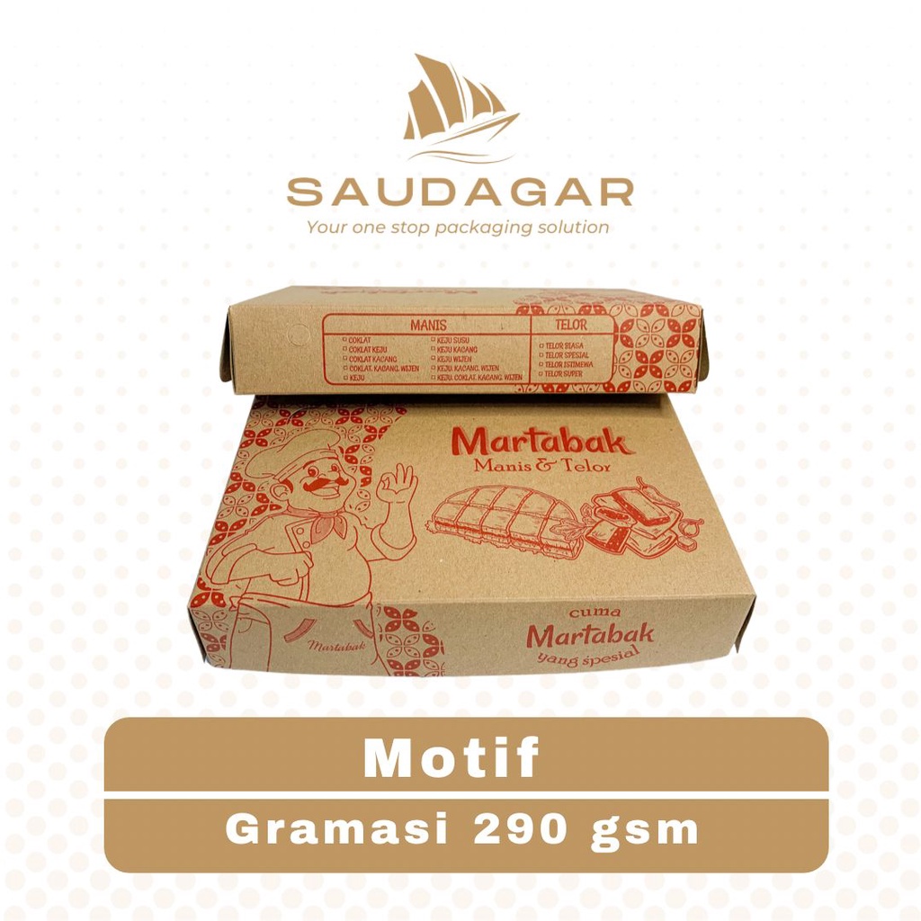 Box kotak martabak / kraft laminasi food grade