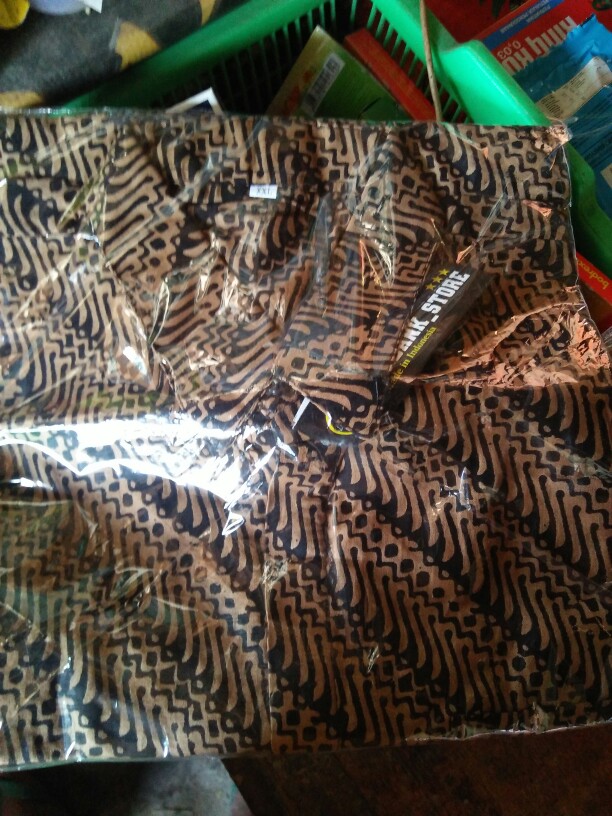 022 Zahira Batik Hrb026 Kenongo Hem Kemeja Batik Pria Lengan Pendek  Katun Primis Halus M L Xl