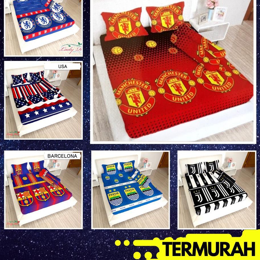 SPREI BOLA LADY ROSE - SEPRAI LADYROSE BOLA - SEPREI MOTIF BOLA MANCHESTER UNITED MU PERSIB BARCA ZO