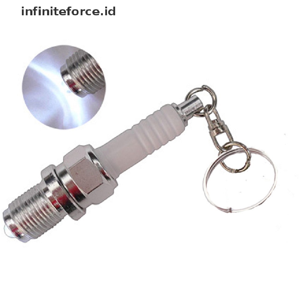 (Infiniteforce.Id) Gantungan Kunci Busi Casual Dengan Lampu Led