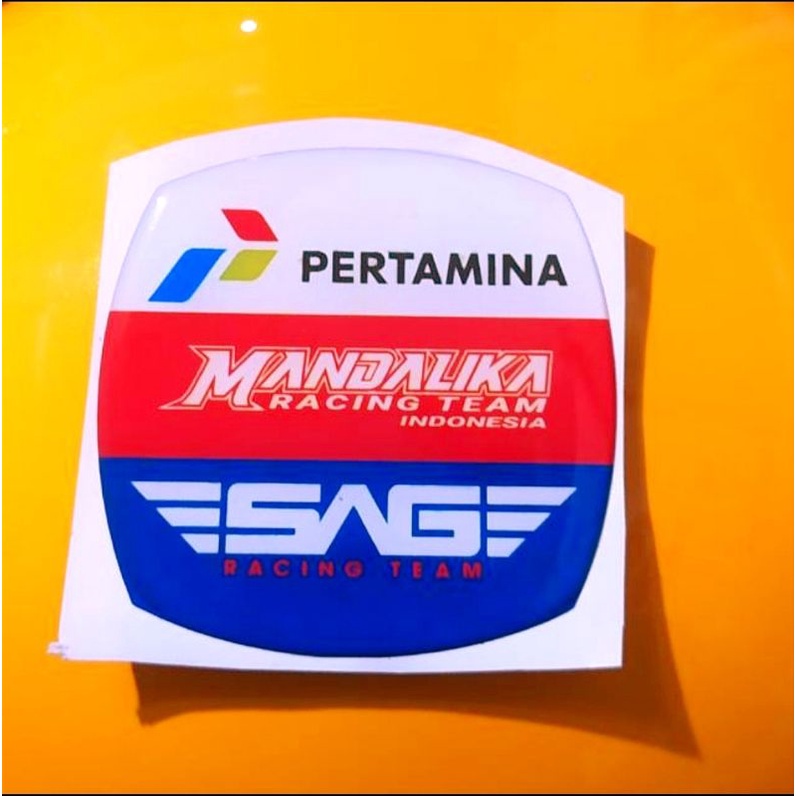 STIKER VIRAL TIMBUL MANDALIKA RACING TEAM SAG PERTAMINA