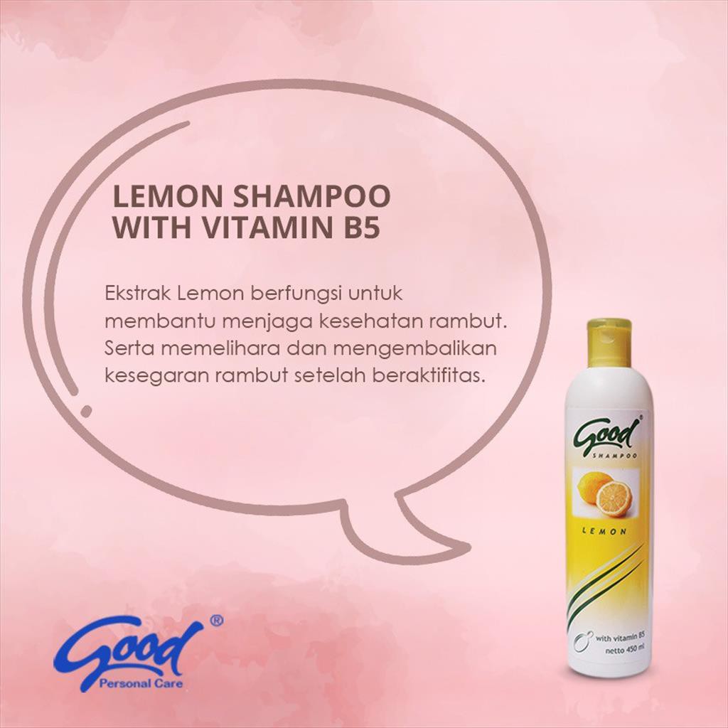 ❤artemis.shop❤ Good Shampoo with Vit B5 denga n extract Appel / Lemon / Protein 450ml