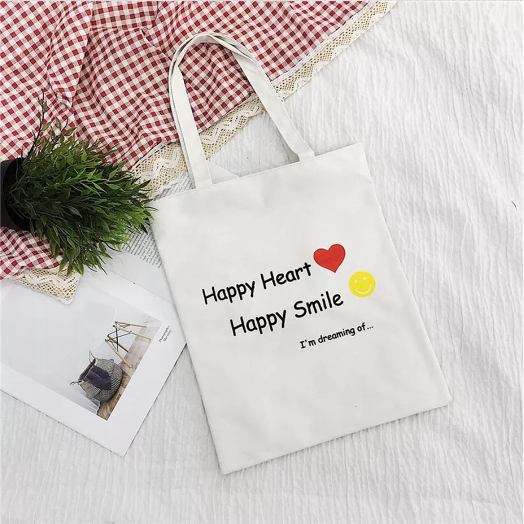 [COD] Happy Tas Tote Wanita Tas Totebag Wanita Tas Wanita Murah Tas Korea Totebag Kpop