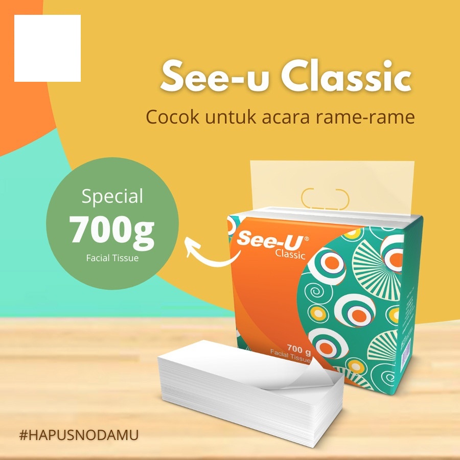 TISU WAJAH SEE-U® 2-PLY 700GR FACIAL TISSUE CLASSIC KILOAN