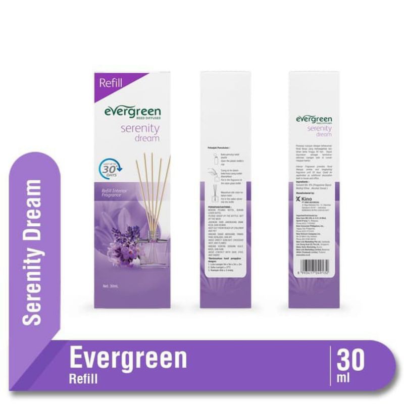 Evergreen Reed Diffuser pengharum ruangan Refill-Dream