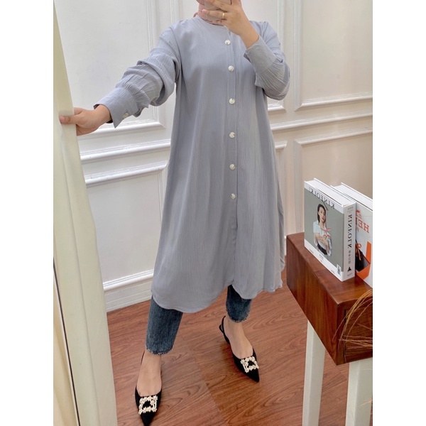 DIANA LONG TUNIK CRINKLE RAYON