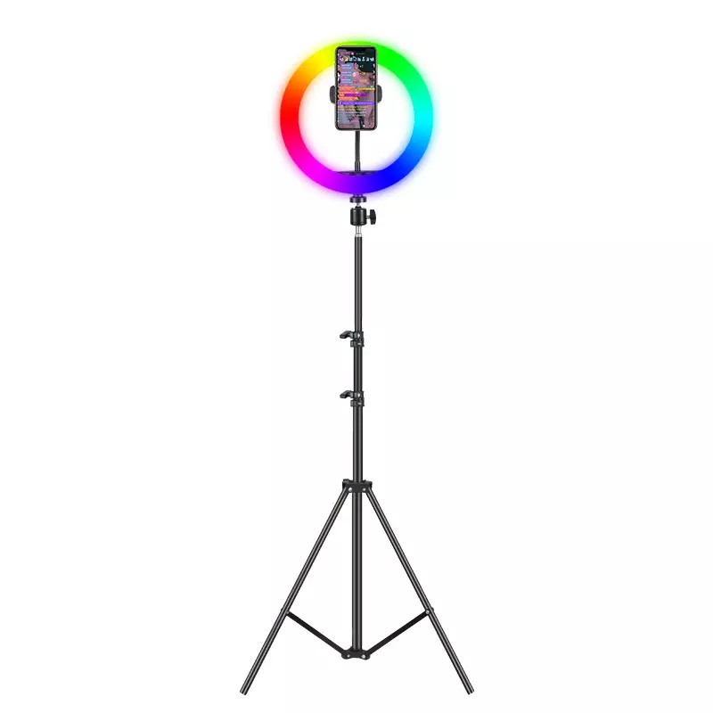 Paket TRIPOD TRIPOD STAND 1.6m / 2.1m Plus RingLight RGB Rainbow MIXIO Ring Light RGB Rainbow 26CM