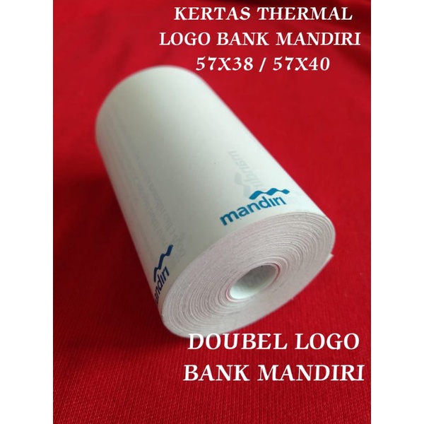

( 10 ROLL ) Kertas struk thermal logo bank mandiri 57x38 /57x40