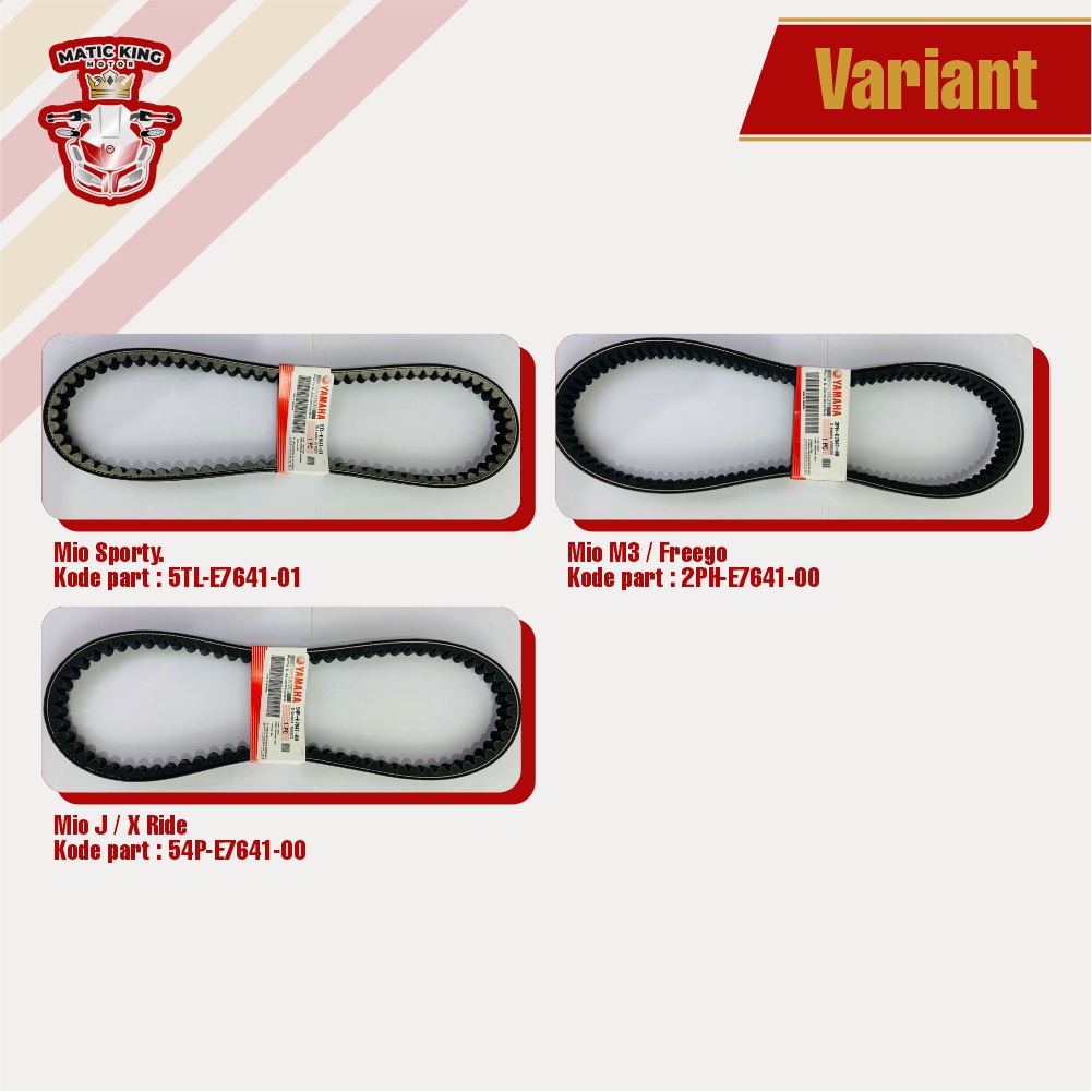 V belt Vanbelt Fanbelt Mio sporty M3 J GT Soul Z X  Ride Fino Freego asli Yamaha Genuine Part