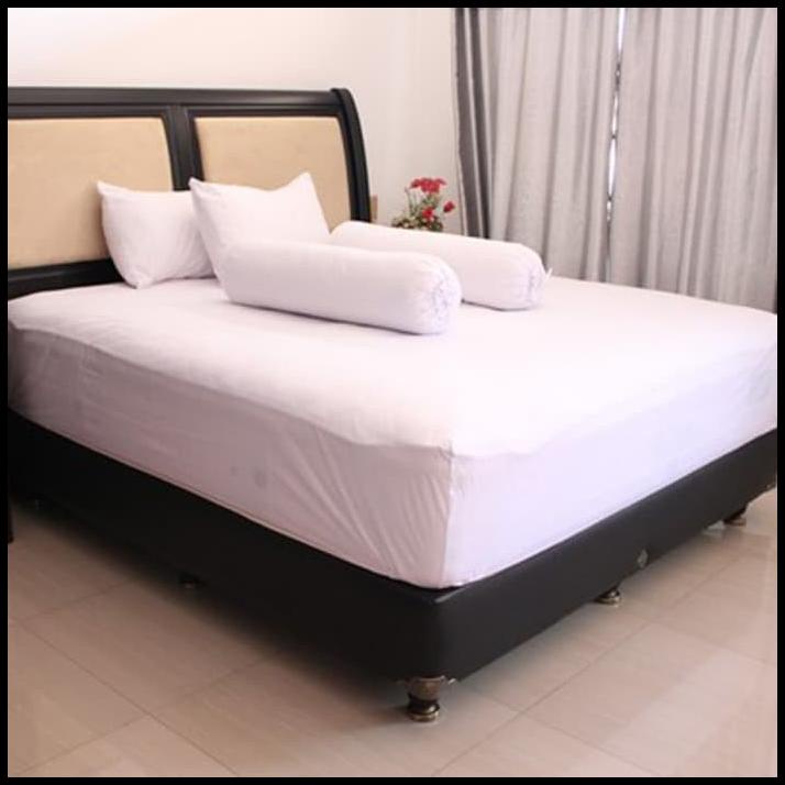 Sprei Hotel Polos Putih King Size Bahan Katun