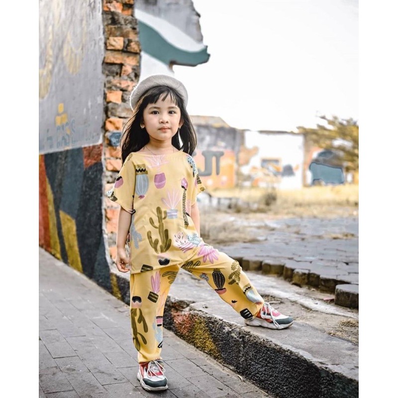 setelan anak perempuan 5-7th Setelan Anak MILLY / ONESET ANAK KATUN RAYON VISCOSE nablfashion