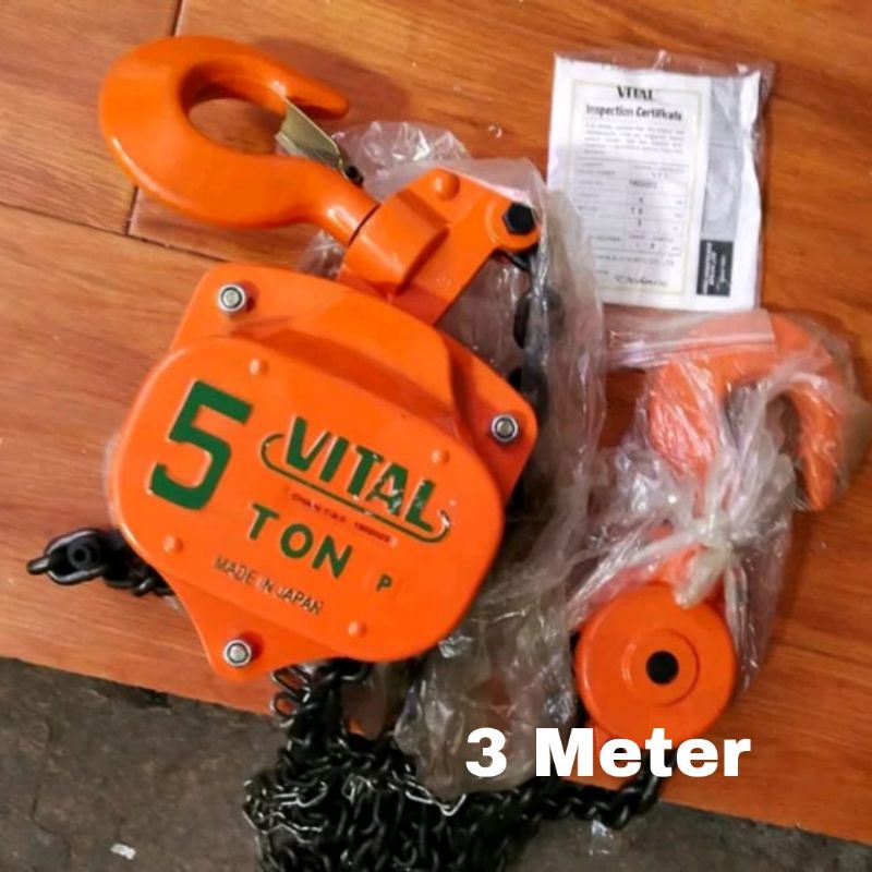 takel 5 ton 3  meter chain block Vital