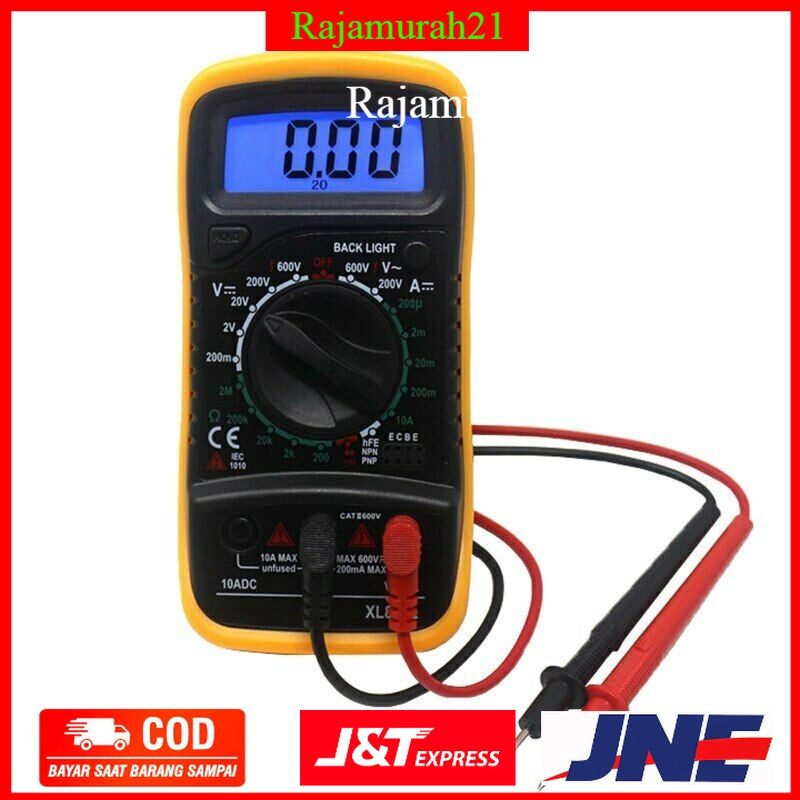 PROMO Junejour Mini Digital Multimeter AC/DC Voltage Tester - XL830L - Black