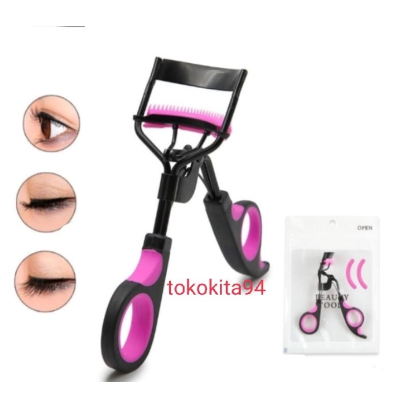 (Jakarta)Penjepit Bulu Mata Sisir Blackpink Free Karet  2pcs - Eyelash Curler- Karet Bantalan