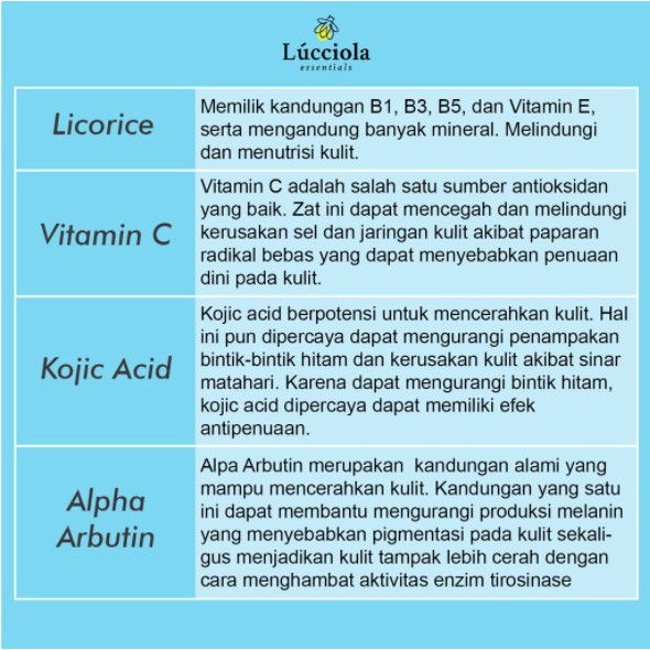 LUCCIOLA Body Serum - Pemutih Pelembab Kulit Kenyal Mulus Cantik Mencerahkan Penghilang Bekas Luka