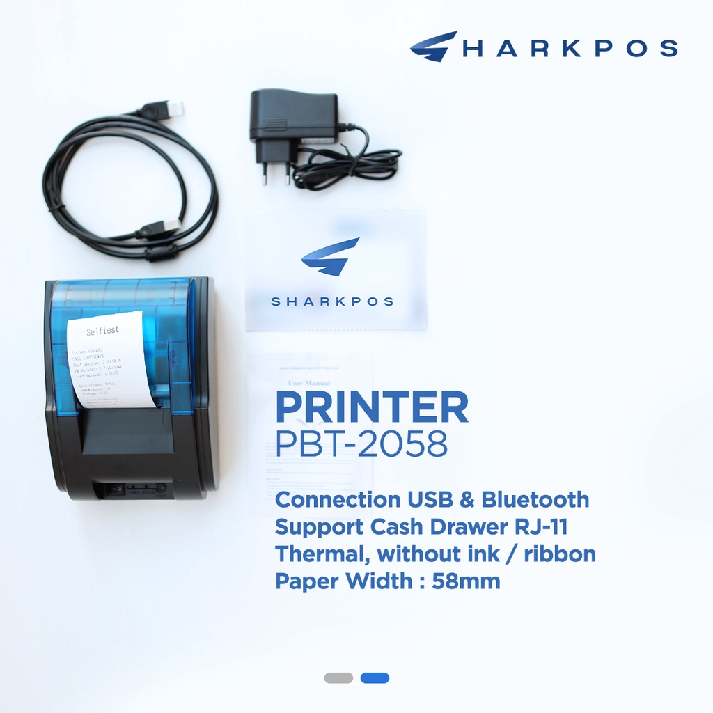 Printer Kasir Eppos C-58BT Bluetooth  USB Thermal 58MM C58BT - 2058 RPP02 Resi Pengiriman Moka Pos