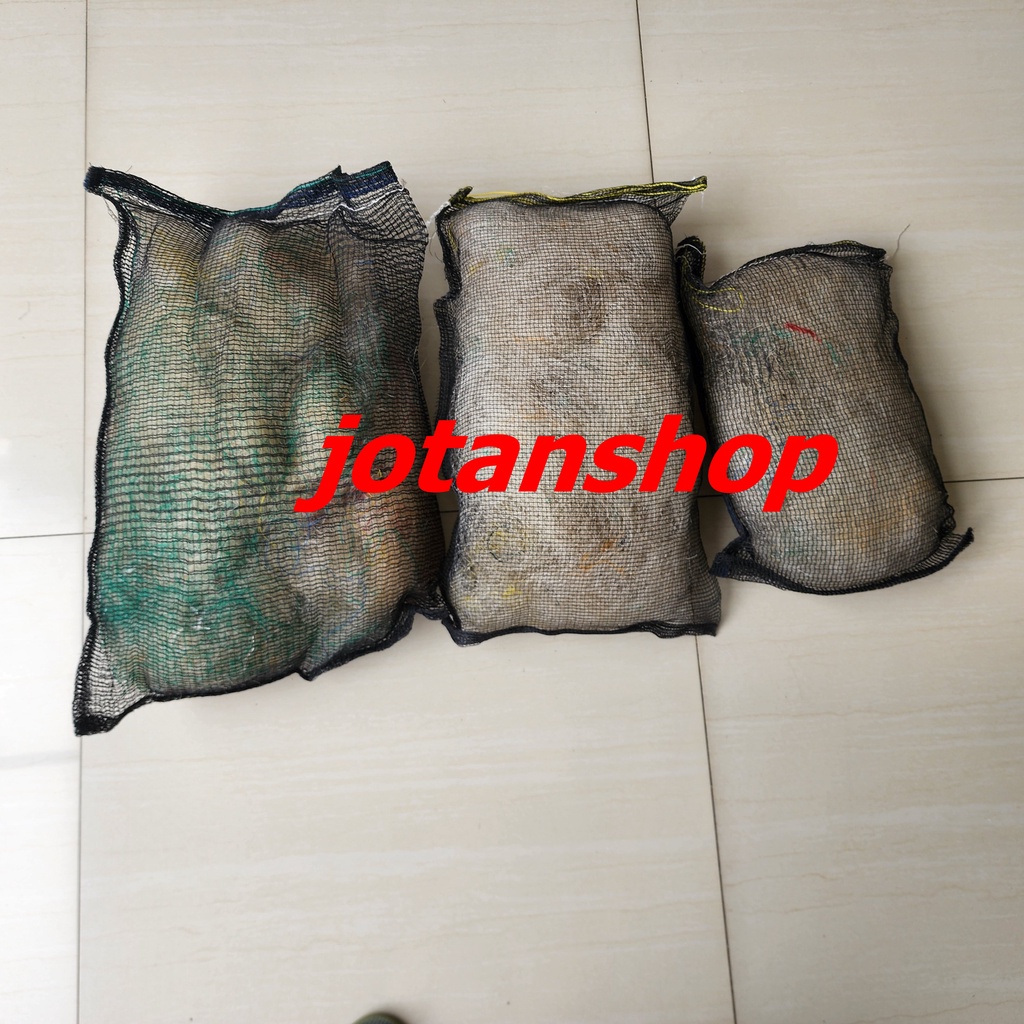 JARING BEKAS NELAYAN Large L media filter kolam koi aquarium pengganti bioball japmat size besar