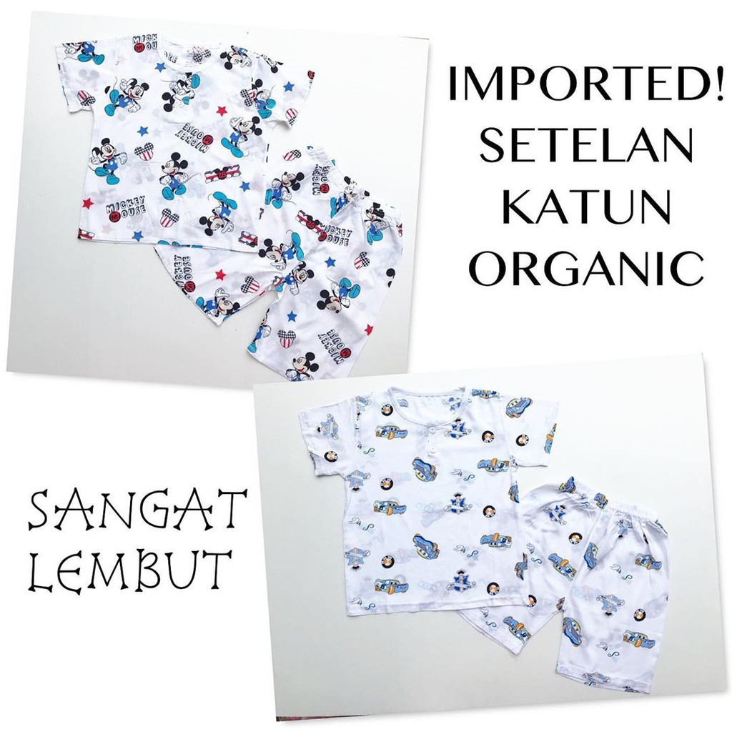 SETELAN KATUN ORGANIC  baju  anak  baju  bayi  murah 