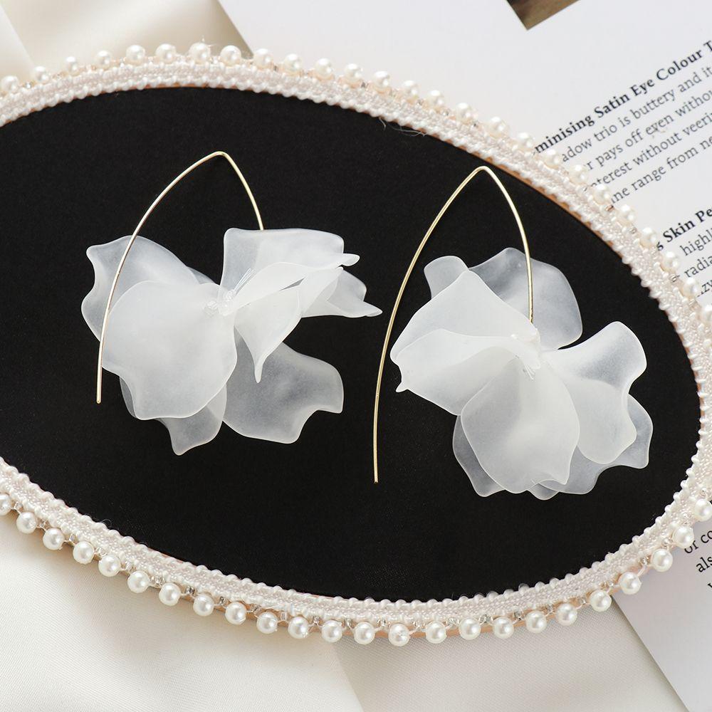 Anting Tusuk LILY Elegan Rantai Panjang Wanita Motif Bunga