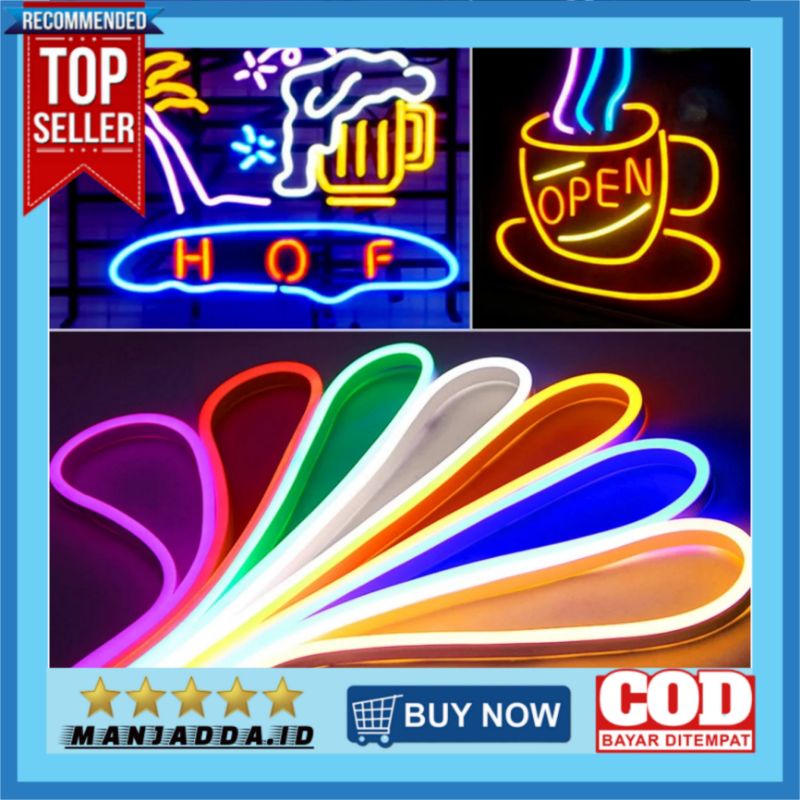 (TINGGAL PAKAI) LAMPU LED NEON FLEX LENTUR BISA DIBENTUK 220V