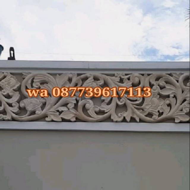 ukiran batu alam relief ornamen loster