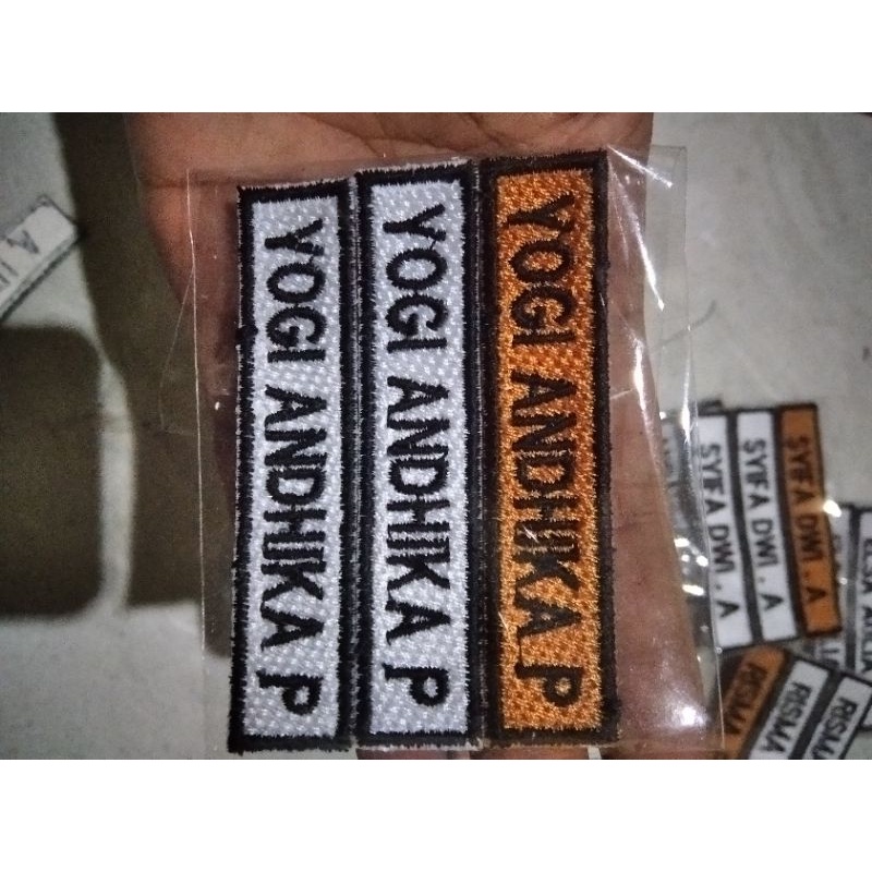 nama bordir bet nama / badge seragam sekolah