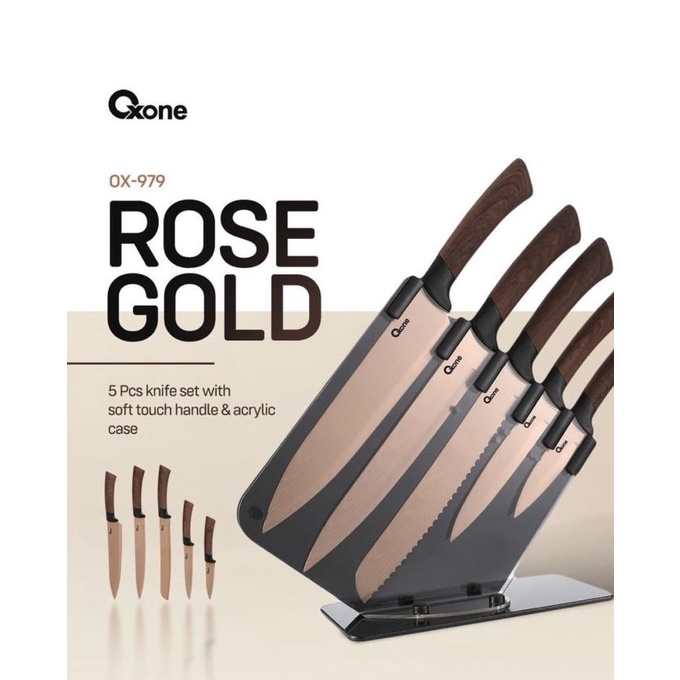 

Oxone Pisau Set Ox979 / Premium Knife Set Rose Gold Stainless Steel Adriabilla