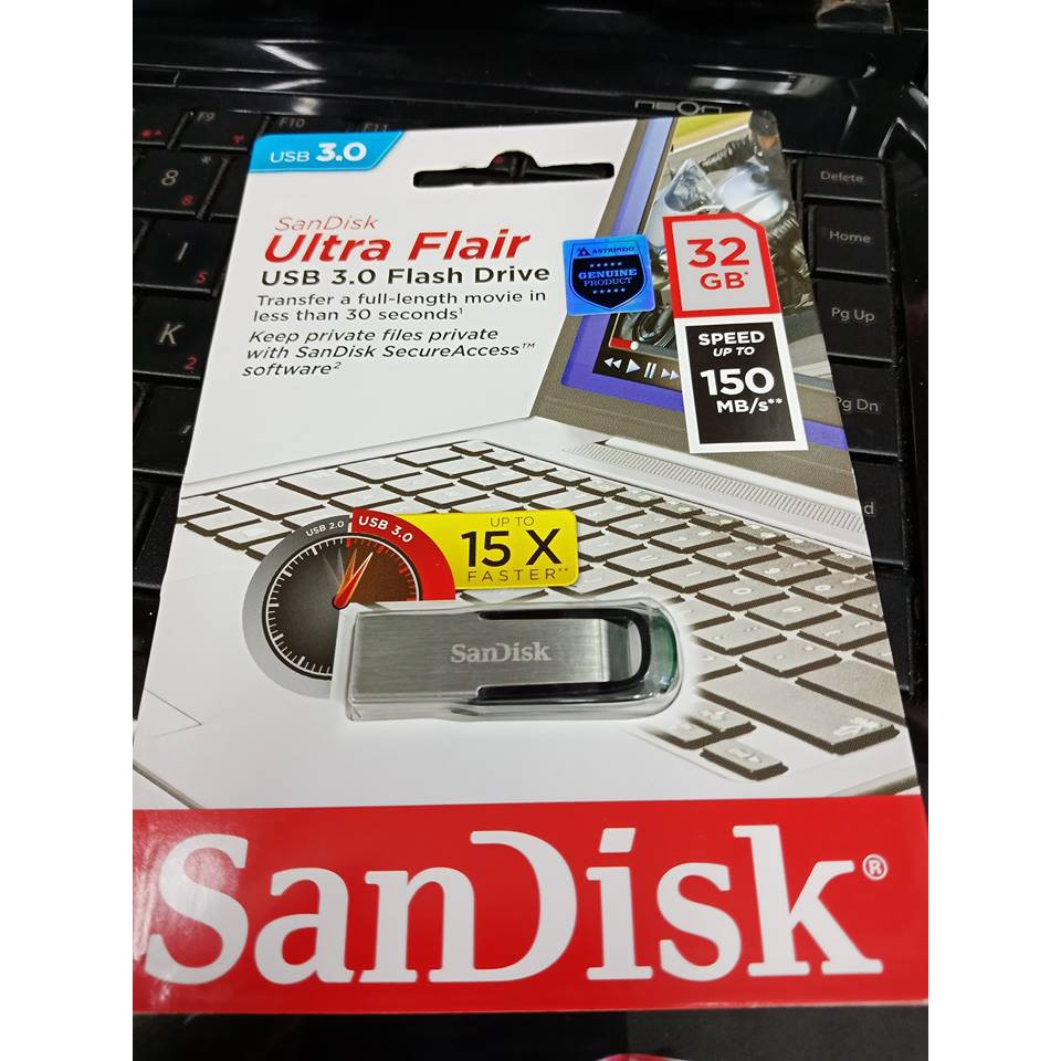 Flashdisk Sandisk 32 GB Ultra Flair Usb 3.0 CZ73 Garansi Resmi