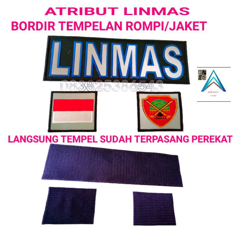 bordir tempel linmas  patch linmas  atribut linmas