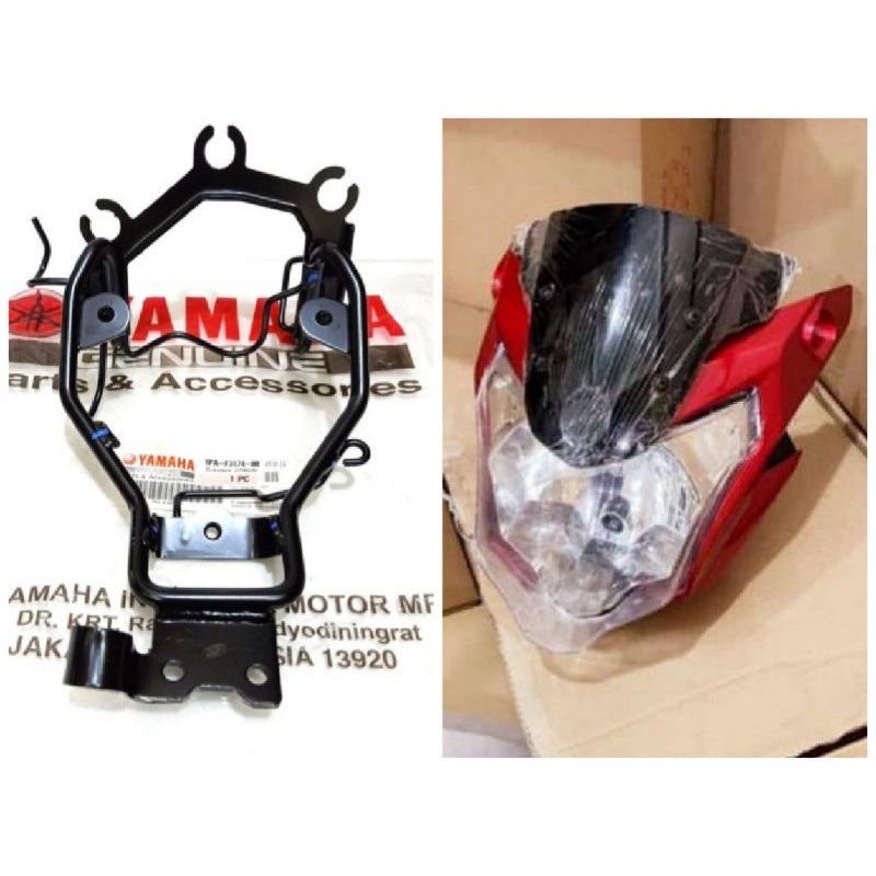 Headlamp Batok Lampu Depan set plus breket Vixion 2010 sampai 2016