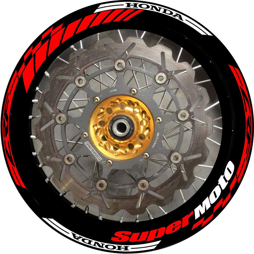 Stiker Velg Motor Supermoto Motogp Untuk Honda Crf Crf150 Crf250