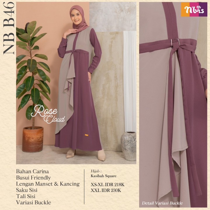 galeryshalihah - GAMIS NIBRAS TERBARU 2021 NB B46 DRESS MAXY FASHION MUSLIM