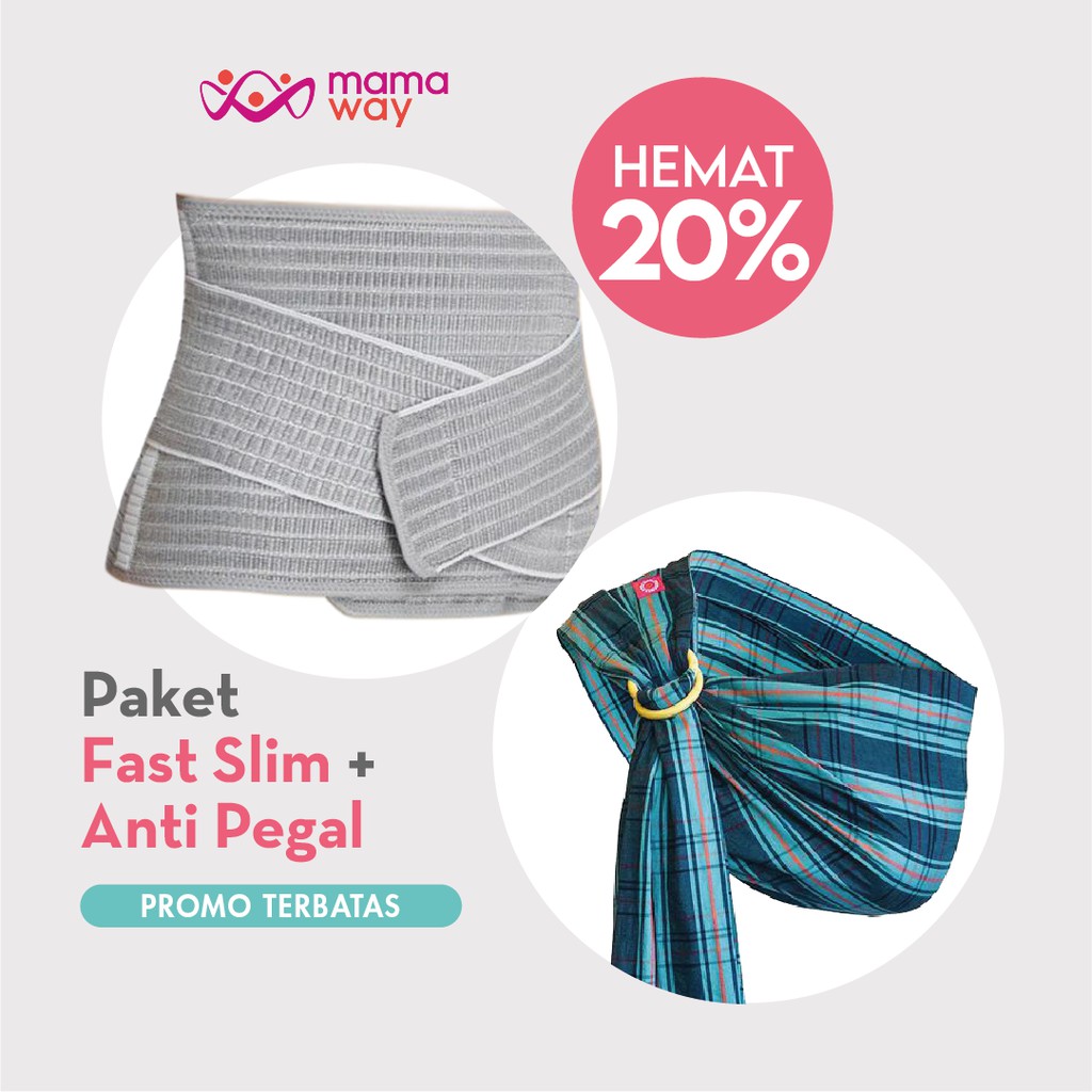 

Mamaway [Paket Fast Slim + Anti Pegal ] Nano Bamboo + Baby Ring Sling