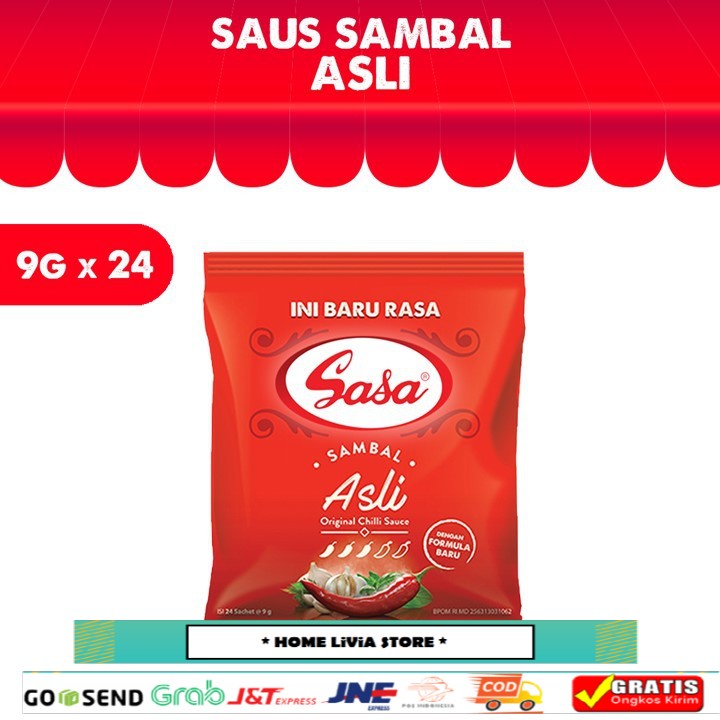 

Sasa Sambal Asli Sachet 24 x 9 gr