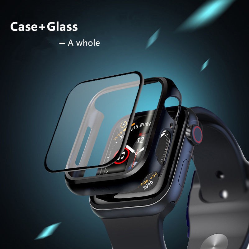 ✅segera di kirim✅Case Apple Watch + Glass Filmuntuk / Apple Watch Series 6 5 4 3 2 1 SE