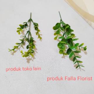 Eucalyptus daun hijau tanpa vas rumput hiasan hantaran  