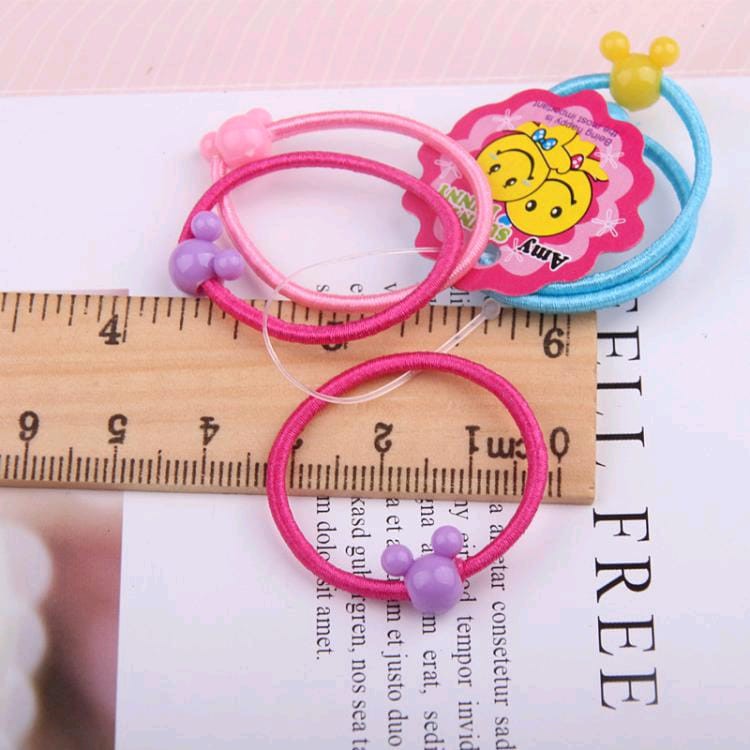 【GOGOMART】Ikat Rambut Anak / Hair Band - 1 Bungkus Isi 50pcs - KARTUN