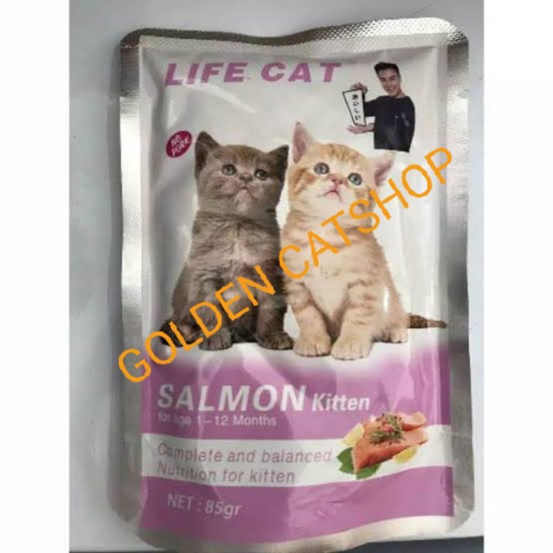 MAKANAN BASAH LIFE CAT POUCH 85gr/lifecat wet food