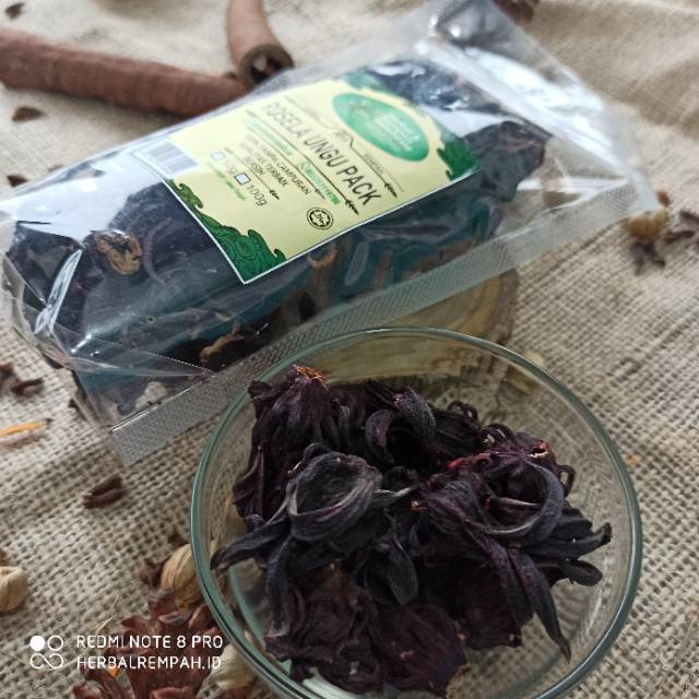 

Bunga Rosella Ungu Kering - 100 GR / REMPAH / JSR / 100% MURNI