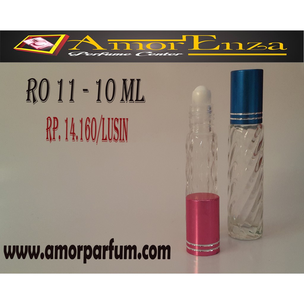 BOTOL PARFUM ROLL ON 10 ML MOTIF ULIR ( 1 LUSIN ISI 12 BOTOL )