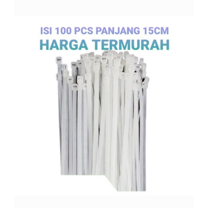 kabel pengait pengikat ripet Ties Tis 15cm Tie Kable 2.5x150 mm dasi tali serut sabuk ikat isi 100pcs