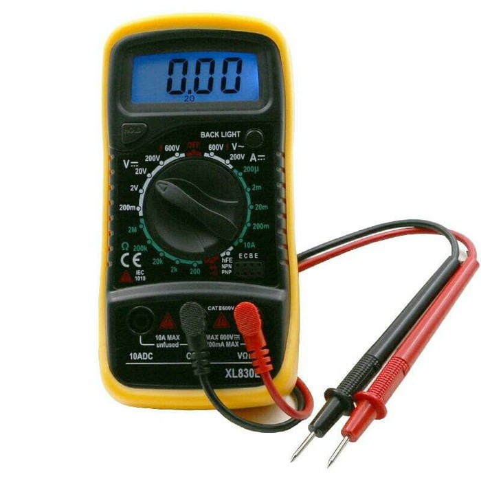 Pengukur Multimeter Digital with Led LCD Backlight Avometer Multitester