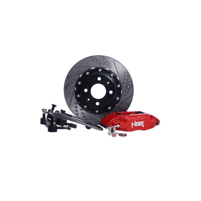 Jual cakram rem depan HSR lengkap untuk Brio dan Jazz (BBK Red HSR)