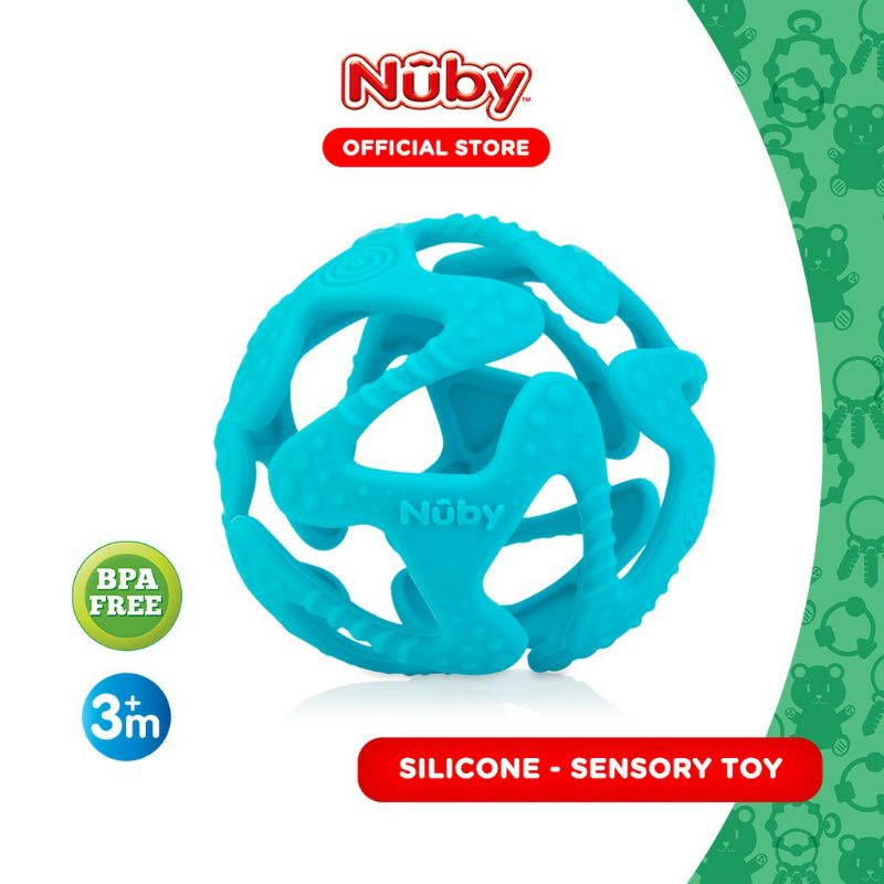 NUBY TUGGY BALL 100% Silicone / mainan anak