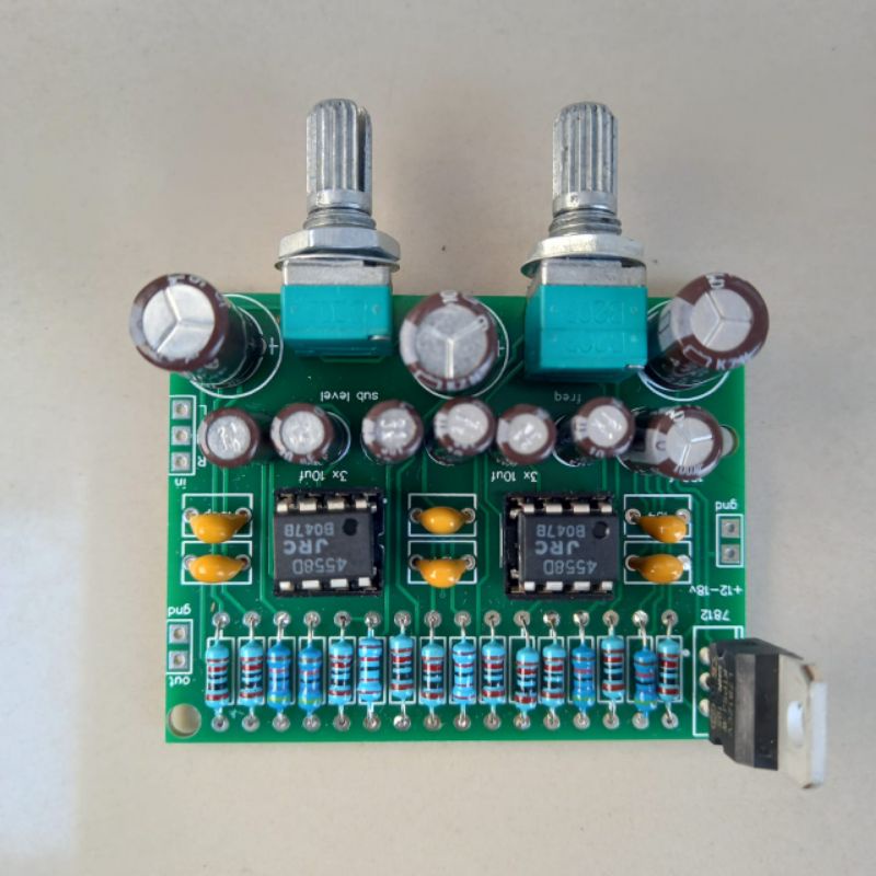 Jual kit filter subwoofer jrc4558d original dua ic low nois class d ...