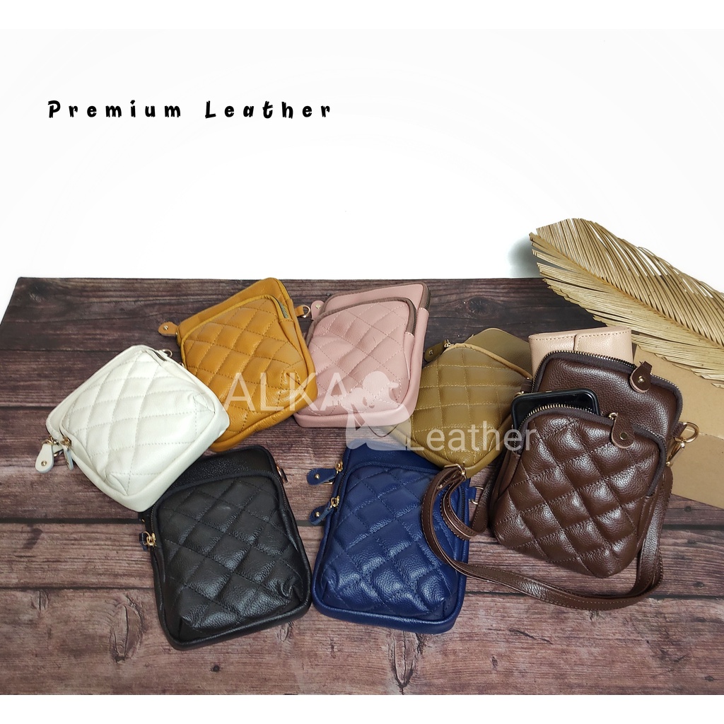 Tas Selempang Wanita Mini Kulit Asli Tas HP